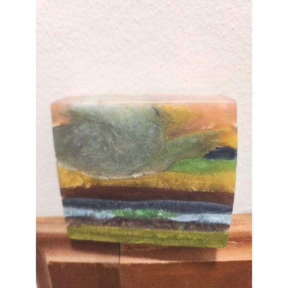 Handmade Glycerine Art Soap: Eucalyptus Scent, Decorative Patterns - Picture 1 of 10